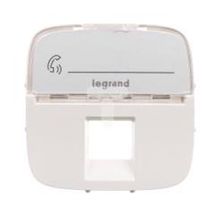 VALENA ALLURE Plakietka gniazda komputerowego RJ45 z uchwytem etykiety biała 755475