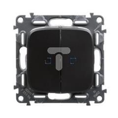 VALENA ALLURE Klawisze łącznika podwójnego wielofunkcyjnego z podświetleniem led czarny 755198