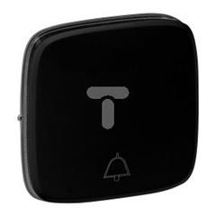 VALENA ALLURE Klawisz przycisku przełącznikanego no/nc z symbolem dzwonka czarny 755018