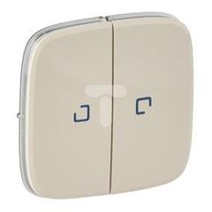 VALENA ALLURE Klawisze  łącznika: schodowego podwójnego/świecznikowego kremowe 755226