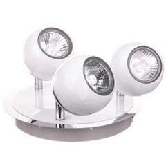 Oprawa 3x50W GU10 z żarówką 208x208x140mm SAM-3C biała/chrom