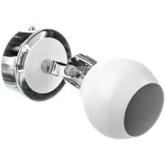 Oprawa 1x50W 230V GU10 z żarówką fi90mm RUDI-1 biała/chrom