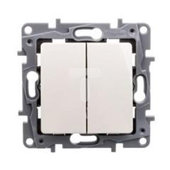 NILOE Przycisk podwójny 6 A kremowy 764608