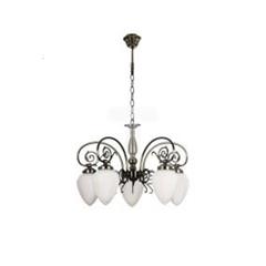 Żyrandol BOSSA 5xE14 60W patyna/biały 5940511