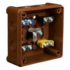 Puszka n/t hermetyczna z zaciskami 1-4mm2 98x98x42mm IP55 brąz VP 042-52 61.147