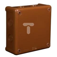 Puszka n/t hermetyczna pusta 118x118x46mm IP55 brąz VP 052-02 61.160