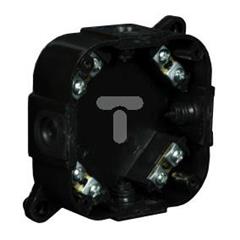 Puszka n/t hermetyczna z zaciskami 1-4mm2 88x88x40mm IP44 czarna VP 074-55 61.176