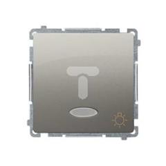 Simon Basic Przycisk światło z podświetleniem na 24V 10AX 24 V satynowy BMS1L24V.01/29