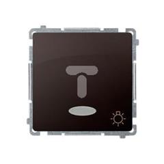 Simon Basic Przycisk światło z podświetleniem na 24V 10AX 24 V czekoladowy BMS1L24V.01/47