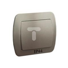 Simon Akord Łącznik jednobiegunowy bryzgoszczelny IP44 10AX 250V~ satynowy AW1B/29