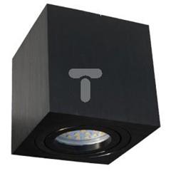 Oprawa natynkowa kwadratowa CUBE czarny szczotkowany 1 x gu10  LUX05457