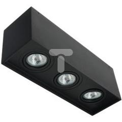 Oprawa natynkowa SURF 3 x gu10 czarny  CL2003-b