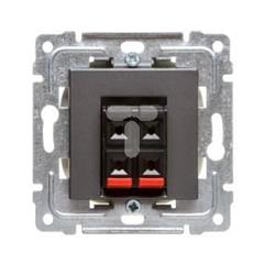 DANTE Gniazdo głośnikowe podwójne stereofoniczne grafitowe 456071