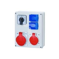 Rozdzielnica budowlana FLORENCJA 1x5P 16A 1x5P 32A 2x2P+Z przełącznik 0-1 ITALINE ITA00120 ELIT50530