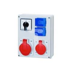 Rozdzielnica budowlana FLORENCJA 1x5P 16A 1x5P 32A 2x2P+Z przełącznik L-P ITALINE ITA00121 ELIT50531