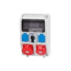 Rozdzielnica budowlana FLORENCJA 1x5P 16A 1x5P 32A 2x2P+Z przełącznik 0-1 9 modułów ITALINE ITA00123 ELIT50533