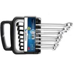 Zestaw kluczy płasko-oczkowych z grzechotką 7 elementy 10-19 mm HT1R397