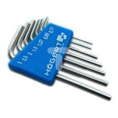 Klucze sześciokątne precyzyjne CrV 7 elementów HT1W800