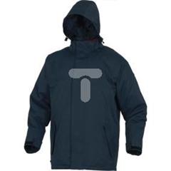 Kurtka z poliestru twill powlekanego PVC bez elementów metalowych podszewka z polaru kolor granatowy rozmiar XL CORP GOTEBBMXG