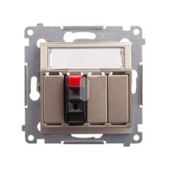 Simon 54 Gniazdo głośnikowe pojedyncze złoty mat DGL31.01/44 WMDG-01000x-044