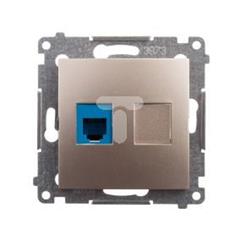 Simon 54 Gniazdo telefoniczne pojedyncze RJ12 złoty mat DT1.01/44 WMDT-0010xx-044