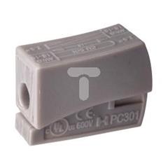 Szybkozłączka 1x0,5-2,5mm2 jasnoszary PC301-CL 89006002 /100szt./