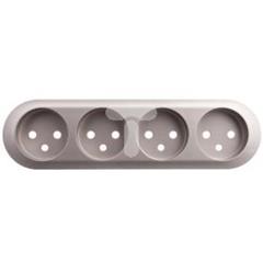 CELIANE Plakietka do gniazda poczwórnego tytanowa 068425