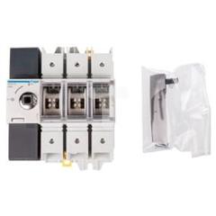 Rozłącznik izolacyjny 3P 160A z widoczną przewą HAE316