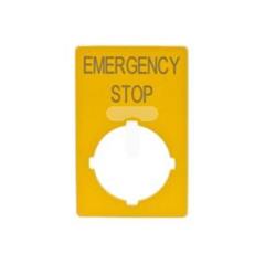 Tabliczka opisowa żółta prostokątna EMERGENCY STOP M22-XZK-GB99 216472