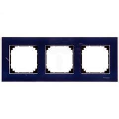 Merten System M Ramka potrójna szklana szafirowa MTN4030-3278