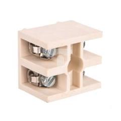 Złączka gwintowa 2-torowa 4-mm2 biała LZ-B4/2