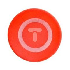 Wkładka przycisku 22mm płaska czerwona z symbolem STOP 0 M22-XD-R-X0 218153