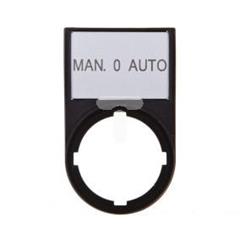 Tabliczka opisowa MAN-0-AUTO 50x30mm czarna 22mm prostokątna M22S-ST-GB12 216501