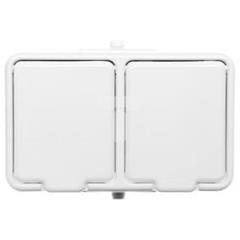 Cedar Gniazdo podwójne z PE 16A IP44 biały GWN240PC01