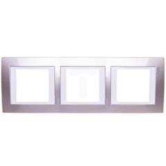 Unica Plus Ramka potrójna terra manganowa pionowa MGU6.006V.824