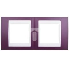 Unica Plus Ramka podwójna róż indyjski pozioma MGU6.004.872