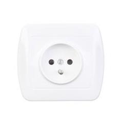 Simon Akord Gniazdo pojedyncze z/u 16A IP20 z przesłona torów białe AGZ1ze/11 WMAW-40111x-1012