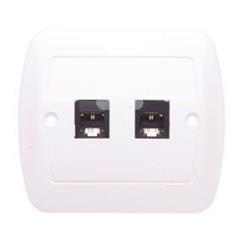 Simon Akord Gniazdo telefoniczne podwójne 2xRJ11 białe ATF2/11 WMAT-4320xx-1013