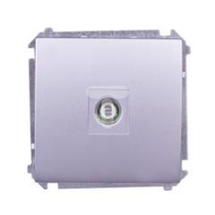 Simon Classic Gniazdo antenowe TV końcowe aluminium metalizowane MAK1.01/26 WMCA-01000x-D013