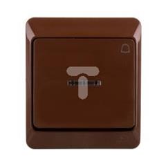 Hermes Przycisk dzwonek mechanizm z pełną obudową brązowy IP44 przycisk 1x ŁNT-1D+n 0347-06