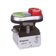 Przycisk sterowniczy podwójny 22mm czerwony/zielony 1Z 1R z samopowrotem z podświetleniem 023767