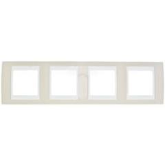 Unica Plus Ramka poczwórna róż piaskowy pozioma MGU6.008.867