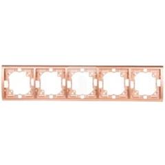 Simon Classic Ramka pięciokrtona pozioma miedź metalizowana MR5/24 WMYZ-0150xx-M012