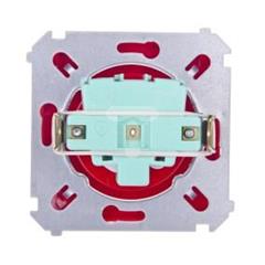 Simon Basic Gniazdo hermetyczne pojedyncze z/u 16A IP44 z przesłoną torów i klapką czerwone BMGZ1Bz.01/22a WMUW-53111x-A021