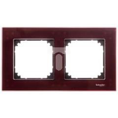 Merten System M Ramka podwójna szklana rubinowa MTN4020-3206