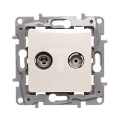 NILOE Gniazdo antenowe RTV gwiazda kremowe 664860