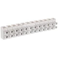 Listwa zaciskowa gwintowa termoplastyczna 6 mm2 / 12 torów /VDE biała 23432310