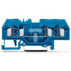 Złączka szynowa 3-przewodowa 4mm2 niebieska 281-684 