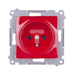 Simon 54 Gniazdo pojedyncze z/u 16A IP20 czerwone DGZ1Z.01/22 WMDW-00111x-022