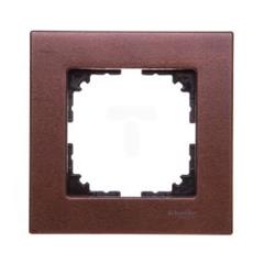 Merten System M Ramka pojedyncza drewno orzech włoski MTN4051-3473